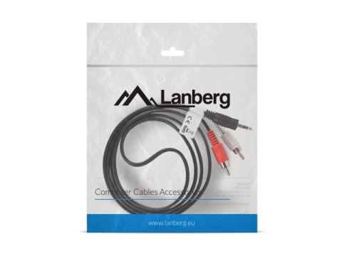 KABEL AUDIO MINIJACK 3.5MM(M) 3 PIN->2X RCA (CINCH)(M) 1.5M LANBERG