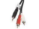 KABEL AUDIO MINIJACK 3.5MM(M) 3 PIN->2X RCA (CINCH)(M) 5M LANBERG