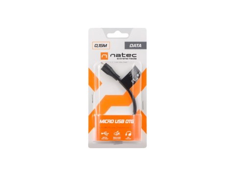 ADAPTER USB MICRO(M)->USB-A(F) 2.0 0.15M OTG CZARNY NATEC EXTREME MEDIA (BLISTER)