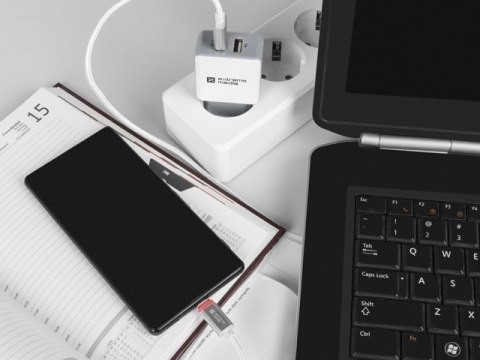 KABEL USB MICRO(M)->USB-A(M) 2.0 1M SREBRNY LED NATEC PRATI