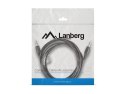 KABEL AUDIO MINIJACK 3.5MM M/M 3 PIN 2M CZARNY LANBERG