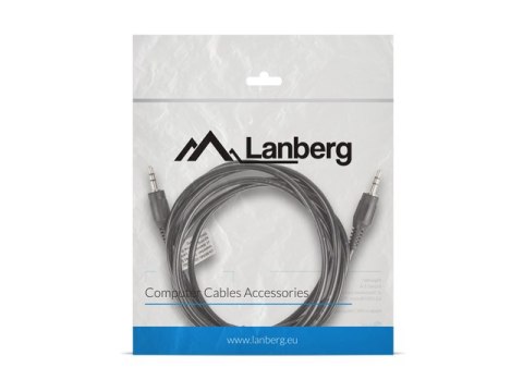 KABEL AUDIO MINIJACK 3.5MM M/M 3 PIN 2M CZARNY LANBERG
