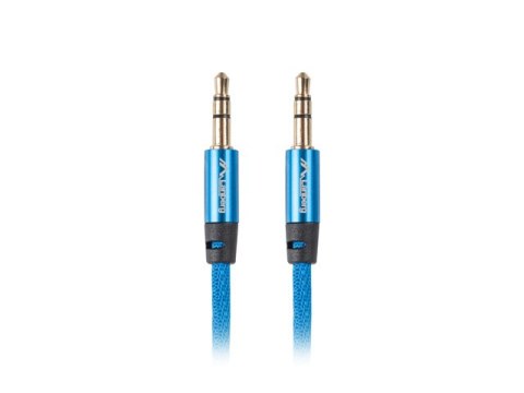 KABEL AUDIO MINIJACK 3.5MM M/M 3 PIN 2M NIEBIESKI PREMIUM LANBERG