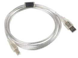 KABEL USB-A(M)->USB-B(M) 2.0 1.8M PRZEZROCZYSTY FERRYT LANBERG