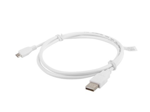 KABEL USB MICRO(M)->USB-A(M) 2.0 1M BIAŁY LANBERG