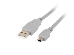 KABEL USB MINI(M)->USB-A(M) 2.0 1.8M SZARY (CANON) LANBERG