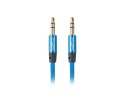 KABEL AUDIO MINIJACK 3.5MM M/M 3 PIN 1M NIEBIESKI PREMIUM LANBERG