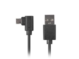 KABEL USB MICRO(M)->USB-A(M) 2.0 1.8M KĄTOWY LEWO/PRAWO MICRO EASY-USB CZARNY LANBERG