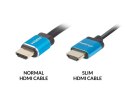 KABEL HDMI M/M V2.0 0.5M 4K CZARNY SLIM LANBERG