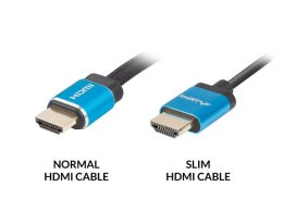 KABEL HDMI M/M V2.0 1M 4K CZARNY SLIM LANBERG