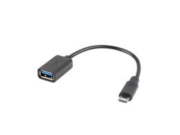 ADAPTER USB MICRO(M) 2.0->USB-A(F) 15CM OTG CZARNY LANBERG