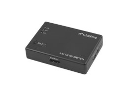 SWITCH VIDEO LANBERG 3X HDMI CZARNY + PORT MICRO USB + PILOT