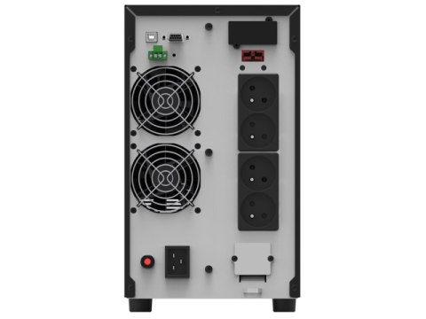 UPS POWERWALKER VFI 3000 AT FR ON-LINE 3000VA 4X 230V PL TERMINAL USB-B RS-232 EPO LCD TOWER