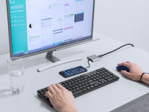 MULTIPORT ADAPTER NATEC FOWLER MINI USB-C 3W1 HUB -> USB 3.0, HDMI 4K, USB-C PD