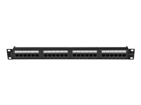 PATCH PANEL 24 PORT 1U 19" KAT.6A UTP CZARNY LANBERG