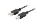 KABEL USB-A(M)->USB-B(M) 2.0 1.0M CZARNY FERRYT BOX LANBERG