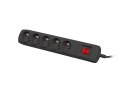 LISTWA ZASILAJĄCA NATEC BERCY 400 1.5M 5X 230V PL CZARNA