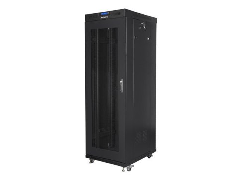 SZAFA INSTALACYJNA RACK STOJĄCA 19" 37U 600X800 CZARNA DRZWI PERFOROWANE LCD LANBERG (FLAT PACK) V2