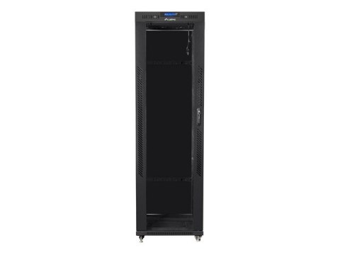 SZAFA INSTALACYJNA RACK STOJĄCA 19" 42U 600X800 CZARNA DRZWI PRZESZKLONE LCD LANBERG (FLAT PACK) V2