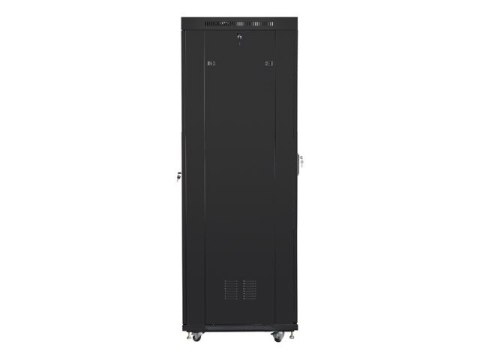 SZAFA INSTALACYJNA RACK STOJĄCA 19" 42U 600X800 CZARNA DRZWI PRZESZKLONE LCD LANBERG (FLAT PACK) V2