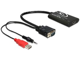 ADAPTER VGA+AUDIO 3.5MM JACK+POWER USB->HDMI DELOCK (USZKODZONE OPAKOWANIE)