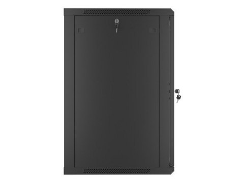 SZAFA INSTALACYJNA RACK WISZĄCA 19" 18U 600X600 CZARNA LANBERG (FLAT PACK) V2