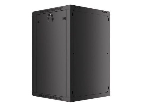 SZAFA INSTALACYJNA RACK WISZĄCA 19" 18U 600X600 CZARNA LANBERG (FLAT PACK) V2