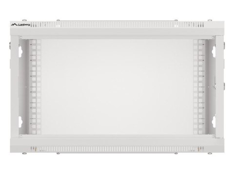 SZAFA INSTALACYJNA RACK WISZĄCA 19" 6U 600X450 SZARA DRZWI METALOWE LANBERG (FLAT PACK)