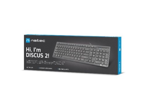 KLAWIATURA NATEC DISCUS 2 US MULTIMEDIALNA SLIM CZARNA