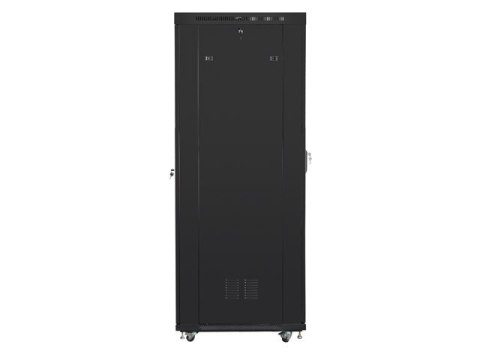 SZAFA INSTALACYJNA RACK STOJĄCA 19" 27U 800X1000 CZARNA DRZWI PERFOROWANE LCD LANBERG (FLAT PACK) V2
