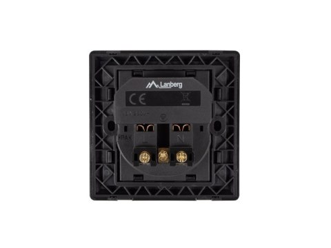 GNIAZDO PODTYNKOWE 230V POJEDYNCZE + 2X USB 2.1A FRENCH CZARNE LANBERG