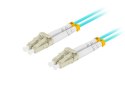 PATCHCORD ŚWIATŁOWODOWY MM LC/UPC-LC/UPC DUPLEX 3.0MM OM3 50/125 LSZH 2M AQUA LANBERG