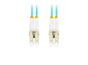 PATCHCORD ŚWIATŁOWODOWY MM LC/UPC-LC/UPC DUPLEX 3.0MM OM3 50/125 LSZH 2M AQUA LANBERG