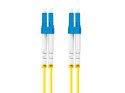 PATCHCORD ŚWIATŁOWODOWY SM LC/UPC-LC/UPC DUPLEX 3.0MM LSZH G657A1 1M ŻÓŁTY LANBERG