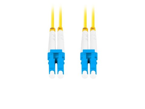 PATCHCORD ŚWIATŁOWODOWY SM LC/UPC-LC/UPC DUPLEX 3.0MM LSZH G657A1 1M ŻÓŁTY LANBERG