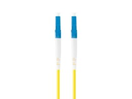 PATCHCORD ŚWIATŁOWODOWY SM LC/UPC-LC/UPC SIMPLEX 3.0MM LSZH G657A1 1M ŻÓŁTY LANBERG