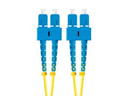 PATCHCORD ŚWIATŁOWODOWY SM SC/UPC-SC/UPC DUPLEX 3.0MM LSZH G657A1 2M ŻÓŁTY LANBERG