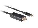 KABEL USB-C(M)->DISPLAYPORT(M) 0.5M 4K 60HZ CZARNY LANBERG