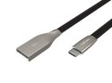 KABEL USB-C(M)->USB-A(M) 2.0 1M CZARNY METAL NATEC PRATI