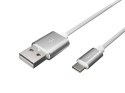 KABEL USB-C(M)->USB-A(M) 2.0 1M OPLOT SREBRNY NATEC PRATI