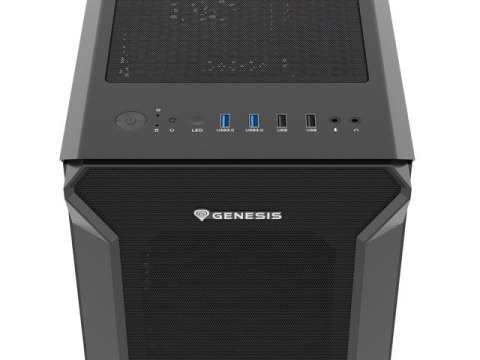 OBUDOWA GENESIS IRID 505F MIDI TOWER Z OKNEM CZARNA