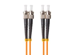 PATCHCORD ŚWIATŁOWODOWY MM ST/UPC-ST/UPC DUPLEX 3.0MM OM2 50/125 LSZH 5M POMARAŃCZOWY LANBERG
