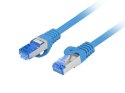PATCHCORD KAT.6A S/FTP LSZH CCA 0.25M NIEBIESKI FLUKE PASSED LANBERG