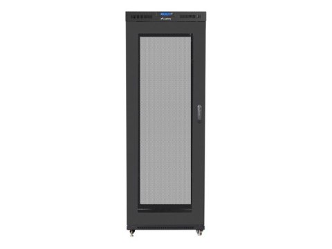 SZAFA INSTALACYJNA RACK STOJĄCA 19" 27U 800X1200 CZARNA DRZWI PERFOROWANE LCD LANBERG (FLAT PACK) V2