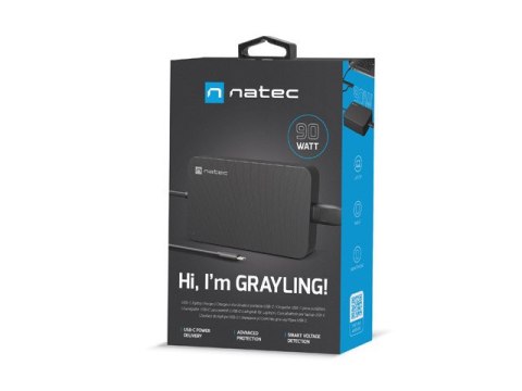 ZASILACZ ŁADOWARKA NATEC GRAYLING USB-C 90W DO LAPTOPÓW, TABLETÓW, TELEFONÓW