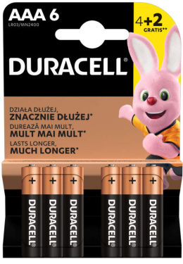 Bateria Duracell LR03 AAA Basic 6BP
