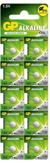 Bateria GP 164 ( AG1 LR60 621 364 ) 10BP