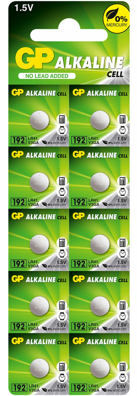 Bateria GP 192 ( AG3 LR41 736 ) 10BP