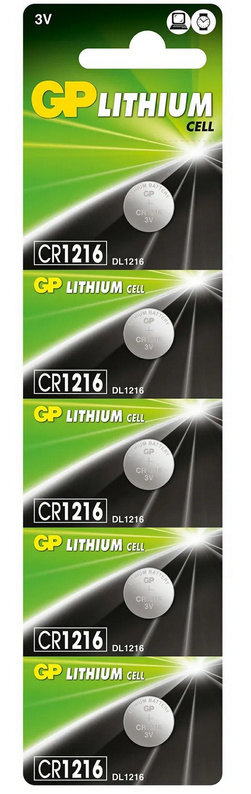 Bateria GP CR1216 3V 5BP Lithum