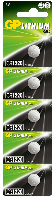 Bateria GP CR1220 3V 5BP Lithum